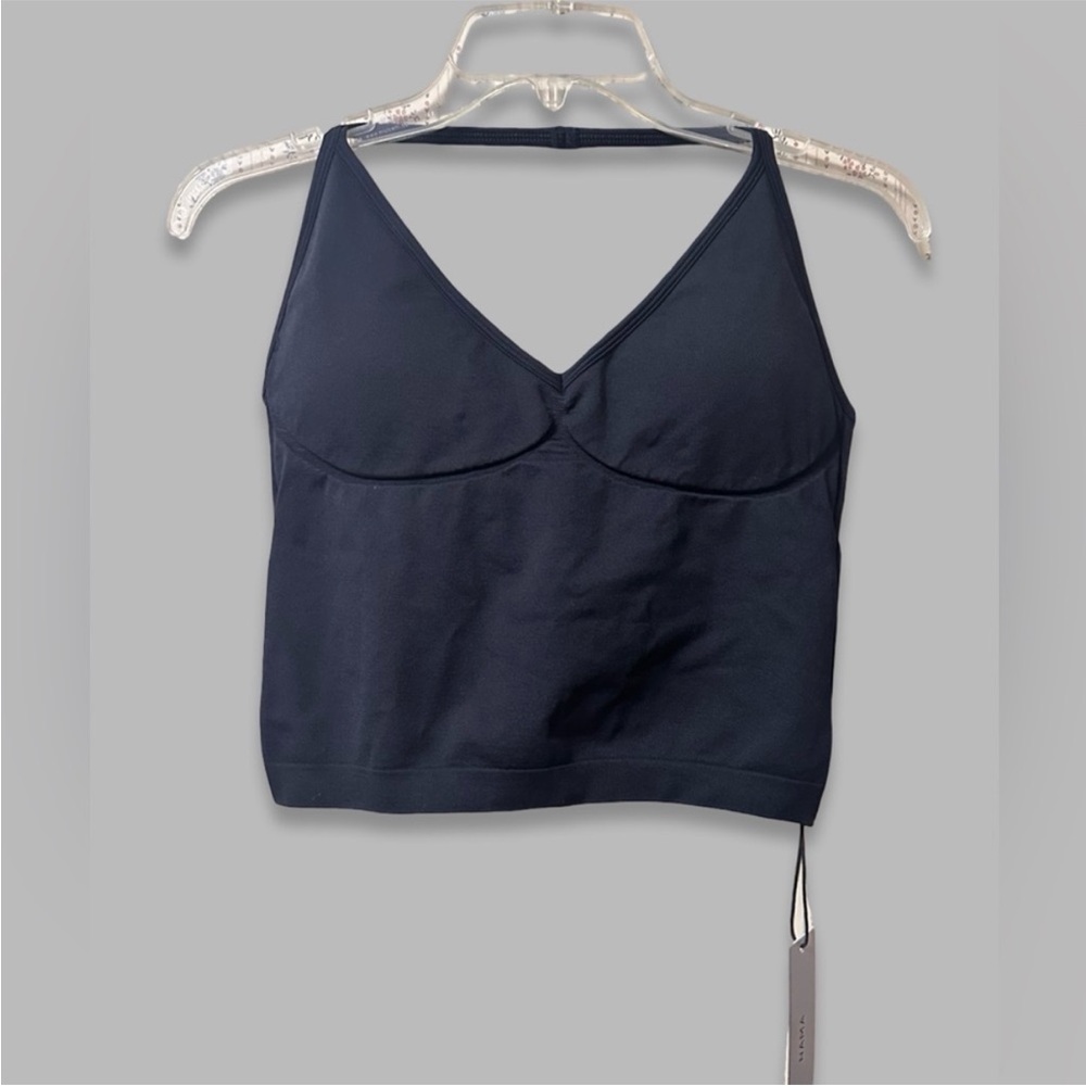 BNWT Nama Sculpt™ Halter Top Black Athletic Sports Bra Size Large